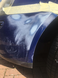 Car paint scratches repaired in Upminster - before