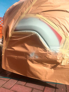 front scratched car wing repaired in Billerciay - before
