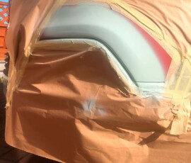 front scratched car wing repaired in Billerciay - before